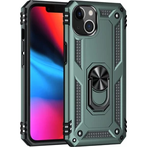 Iphone 13 Kılıf Sofya Yüzüklü Silikon Kapak - Yeşil 300099