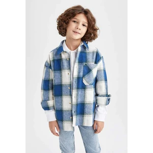 Erkek Çocuk Oversize Fit Uzun Kollu Flanel Gömlek X7573A622WN