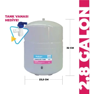 SUZUKI Technology Tüm Su Arıtma Cihazlarına Uyumlu 2,8 Galon (10 Lt) Metal Tank