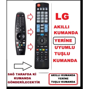 Ata Elektronik Lg Uk Sk Um Sm ve OLED Lg Sihirli Tüm Modeller ile Tam Uyumlu - Akıllı Tuşlu Model - Smart LCD LED Tv Televizyon Kumanda 930