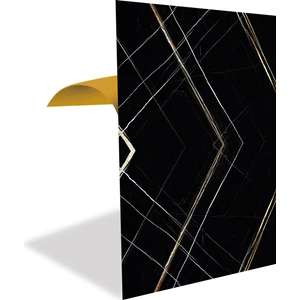 Kendinden Yapışkanlı Siyah Desenli Pvc Panel 41x62 Cm 4 Adet 1 M²