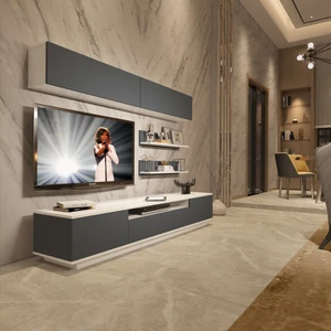 Trendstyle 5s Mdf Tv Ünitesi Tv Sehpası Beyaz Antrasit