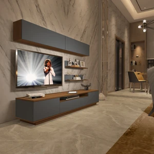 Trendstyle 5s Mdf Tv Ünitesi Tv Sehpası Ceviz Antrasit