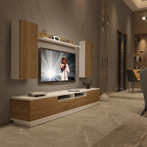 Trendstyle 5220DS Mdf Tv Ünitesi Tv Sehpası Beyaz Pera