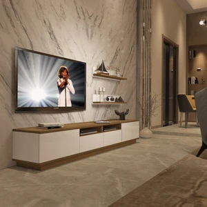 Trendstyle 220RS Mdf Tv Ünitesi Tv Sehpası Pera Beyaz