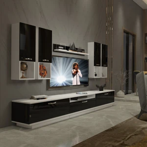 Trendstyle 8da Mdf Tv Ünitesi Tv Sehpası Beyaz Siyah