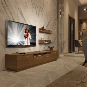 Trendstyle 220 Slm Tv Ünitesi Tv Sehpası Naturel Ceviz