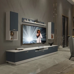 Trendstyle 270DA Mdf Tv Ünitesi Tv Sehpası Beyaz Antrasit