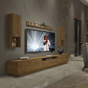 Trendstyle 270DA Mdf Tv Ünitesi Tv Sehpası Naturel Pera