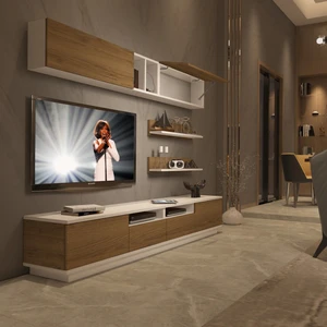 Trendstyle 5220S Mdf Tv Ünitesi Tv Sehpası Beyaz Pera