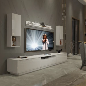 Trendstyle 270DAS Mdf Tv Ünitesi Tv Sehpası Parlak Beyaz