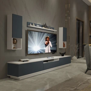 Trendstyle 270DAS Mdf Tv Ünitesi Tv Sehpası Beyaz Antrasit