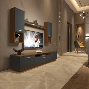 Trendstyle 5da Mdf Tv Ünitesi Tv Sehpası Ceviz Antrasit