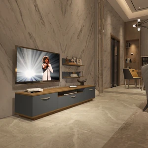 Trendstyle 4 Mdf Tv Ünitesi Tv Sehpası Pera Antrasit