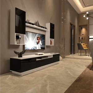 Trendstyle 5das Slm Tv Ünitesi Tv Sehpası Beyaz Siyah