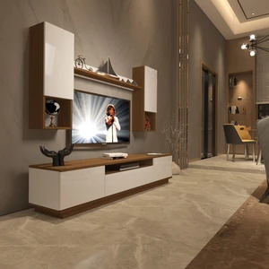 Trendstyle 5das Slm Tv Ünitesi Tv Sehpası Ceviz Beyaz