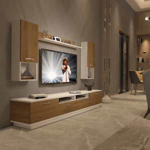 Trendstyle 5220DA Mdf Tv Ünitesi Tv Sehpası Beyaz Pera