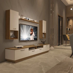 Trendstyle 5220DA Mdf Tv Ünitesi Tv Sehpası Pera Beyaz