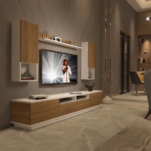 Trendstyle 5220DAS Mdf Tv Ünitesi Tv Sehpası Beyaz Pera