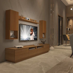 Trendstyle 5220DAS Mdf Tv Ünitesi Tv Sehpası Naturel Ceviz