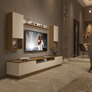 Trendstyle 5220DAS Mdf Tv Ünitesi Tv Sehpası Pera Beyaz