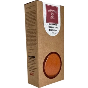 Organik Acı Kırmızı Toz Biber 50 Gr.