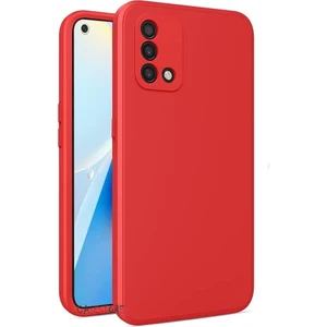 M.TK Moveteck Oppo A74 Uyumlu Kılıf Kamera Lens Korumalı Içi Kadife Silikon Iz Yapmaz Ipeksi His Liquid Renkli Yumuşak Silikon Lansman