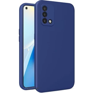M.TK Moveteck Oppo A74 Uyumlu Kılıf Kamera Lens Korumalı Içi Kadife Silikon Iz Yapmaz Ipeksi His Liquid Renkli Yumuşak Silikon Lansman