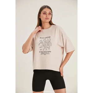 Alexander Gardi Oversize Baskılı T-Shirt (B22-32000)