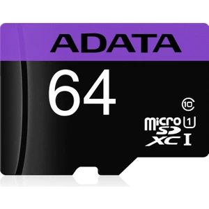 Adata Premier 64GB 80MB/s microSDXC UHS-I Hafıza Kartı + Adaptör AUSDX64GUICL10-RA1