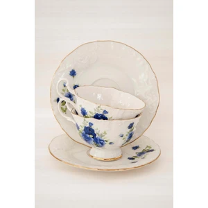 Bursa Porselen Dekor Lilac Bone Iki Kişilik Çay Fincan Takımı