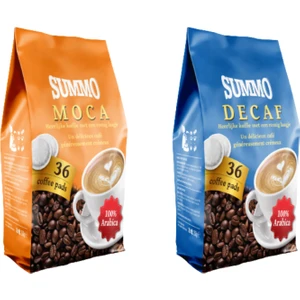 Senseo Pad Kahve Kapsülü Moca 36'lı + Decaf 36'lı