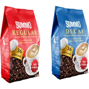 Senseo Pad Kahve Kapsülü Regular 36'lı + Decaf 36'lı