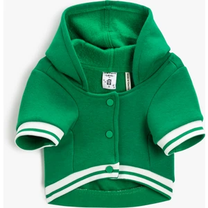 Kapüşonlu Köpek Sweatshirt İşlemeli