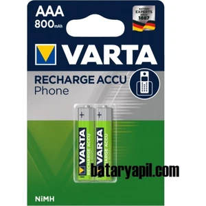 20 Adet Varta AAA Şarjlı İnce Pil