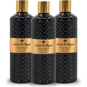 Savon De Royal Pearl Duş Jeli Siyah 500 ml 3 Adet