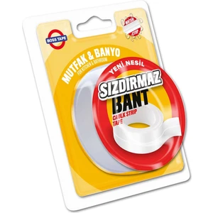Boss Tape Duşakabin Mutfak Lavabo Sızdırmaz Bant Su Geçirmez Kenar Bandı En:22mm Boy:3,35mt Gerçek Pvc