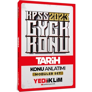 Yediiklim Yayınları KPSS 2023 Genel Kültür Tarih Konu Anlatımı Modüler Set Içerisindeki