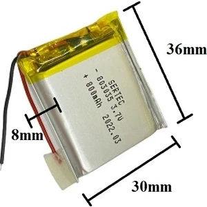 803035 3.7V 800 Mah Lityum Polimer Pil 1.5A (Drone Için Uygun Değildir)