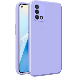 M.TK Moveteck Oppo A74 Uyumlu Kılıf Kamera Lens Korumalı Içi Kadife Silikon Iz Yapmaz Ipeksi His Liquid Renkli Yumuşak Silikon Lansman