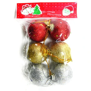 Funworld Yılbaşı Yeni Yıl Süsü Çam Ağacı Süs Top 3,5 cm 6'lı