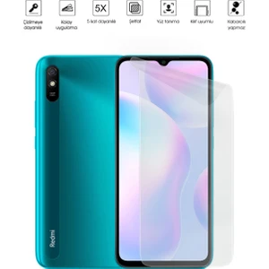 Kip GSM Xiaomi Redmi 9A Ekran Koruyucu Tam Kaplayan Esnek Kırılmaz Nano Temperli