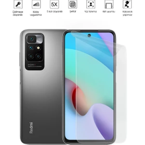 Kip GSM Xiaomi Redmi 10 Ekran Koruyucu Tam Kaplayan Esnek Kırılmaz Nano Temperli