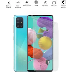 Kip GSM Samsung Galaxy A71 Ekran Koruyucu Tam Kaplayan Esnek Kırılmaz Nano Temperli