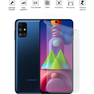 Kip GSM Samsung Galaxy M51 Ekran Koruyucu Tam Kaplayan Esnek Kırılmaz Nano Temperli