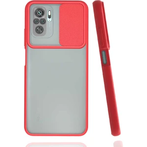 Kip GSM Xiaomi Redmi Note 10 Kılıf Kamera Lens Korumalı Sürgülü Slayt Kılıf