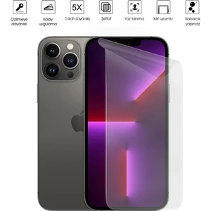 Kip GSM Apple iPhone 13 Pro Max Ekran Koruyucu Tam Kaplayan Esnek Kırılmaz Nano Temperli