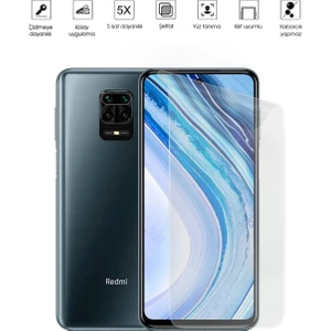 Kip GSM Xiaomi Redmi Note 9 Pro Ekran Koruyucu Tam Kaplayan Esnek Kırılmaz Nano Temperli