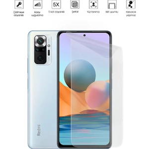 Kip GSM Xiaomi Redmi Note 10S Ekran Koruyucu Tam Kaplayan Esnek Kırılmaz Nano Temperli