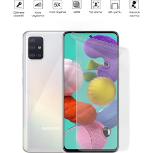 Kip GSM Samsung Galaxy A51 Ekran Koruyucu Tam Kaplayan Esnek Kırılmaz Nano Temperli